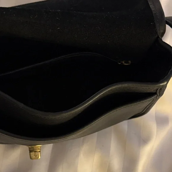 Vintage Coach Black Leather Shoulder Bag crossbody - Picture 7 of 13